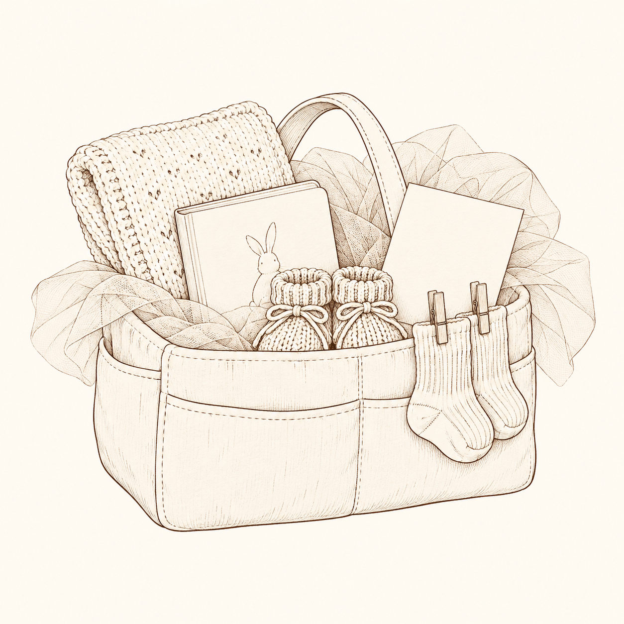 New Baby and Parent illustration