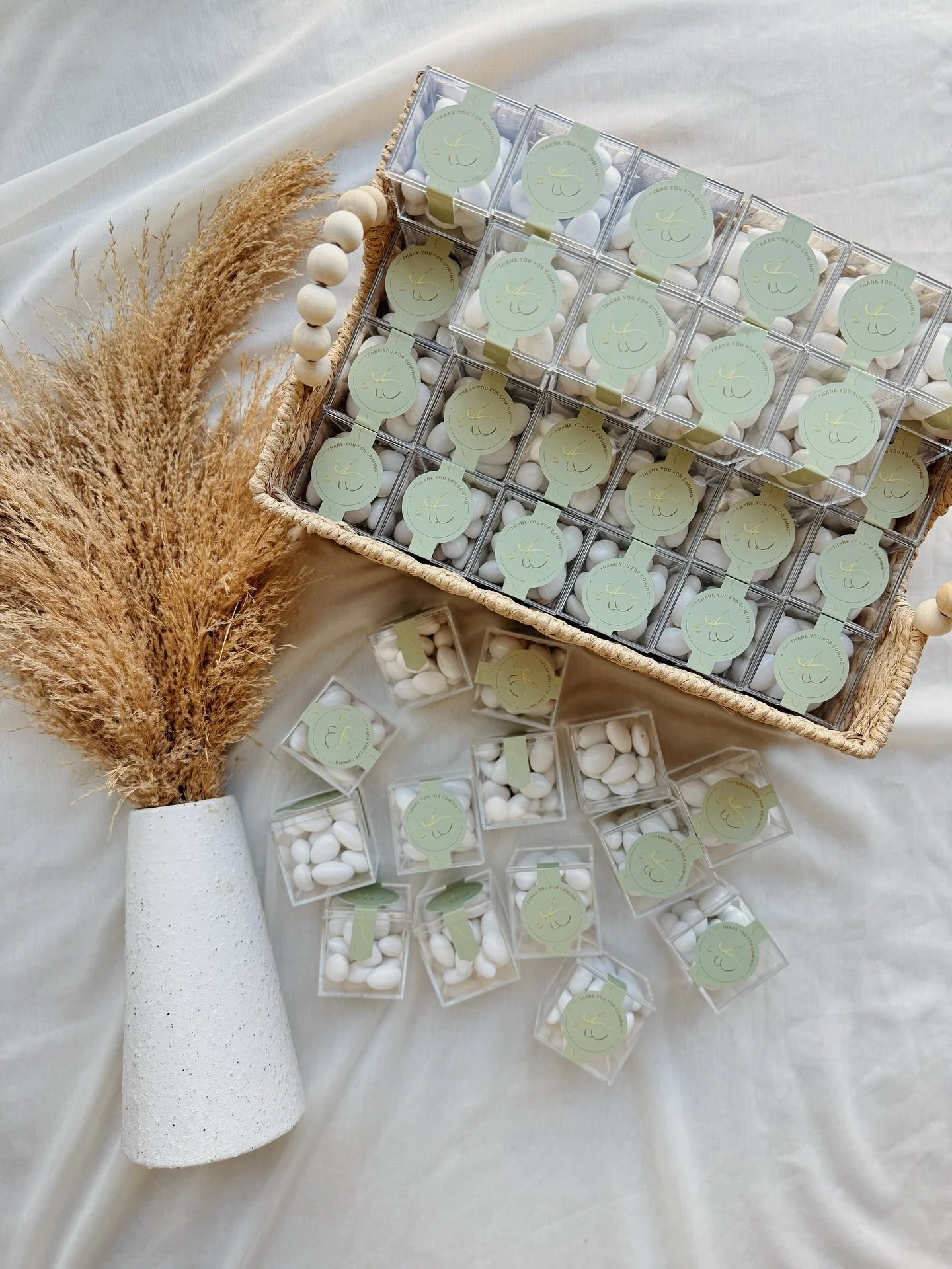 Personalized almond favors for an 80th birthday